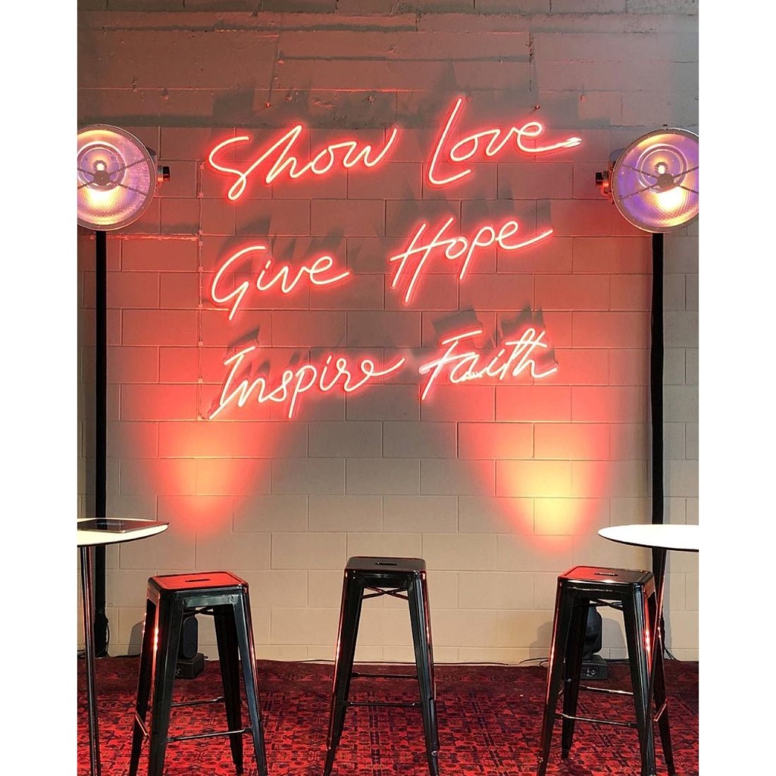 Show Love Give Hope Inspire Faith Led Sign Business Neon Sign - Shineneon