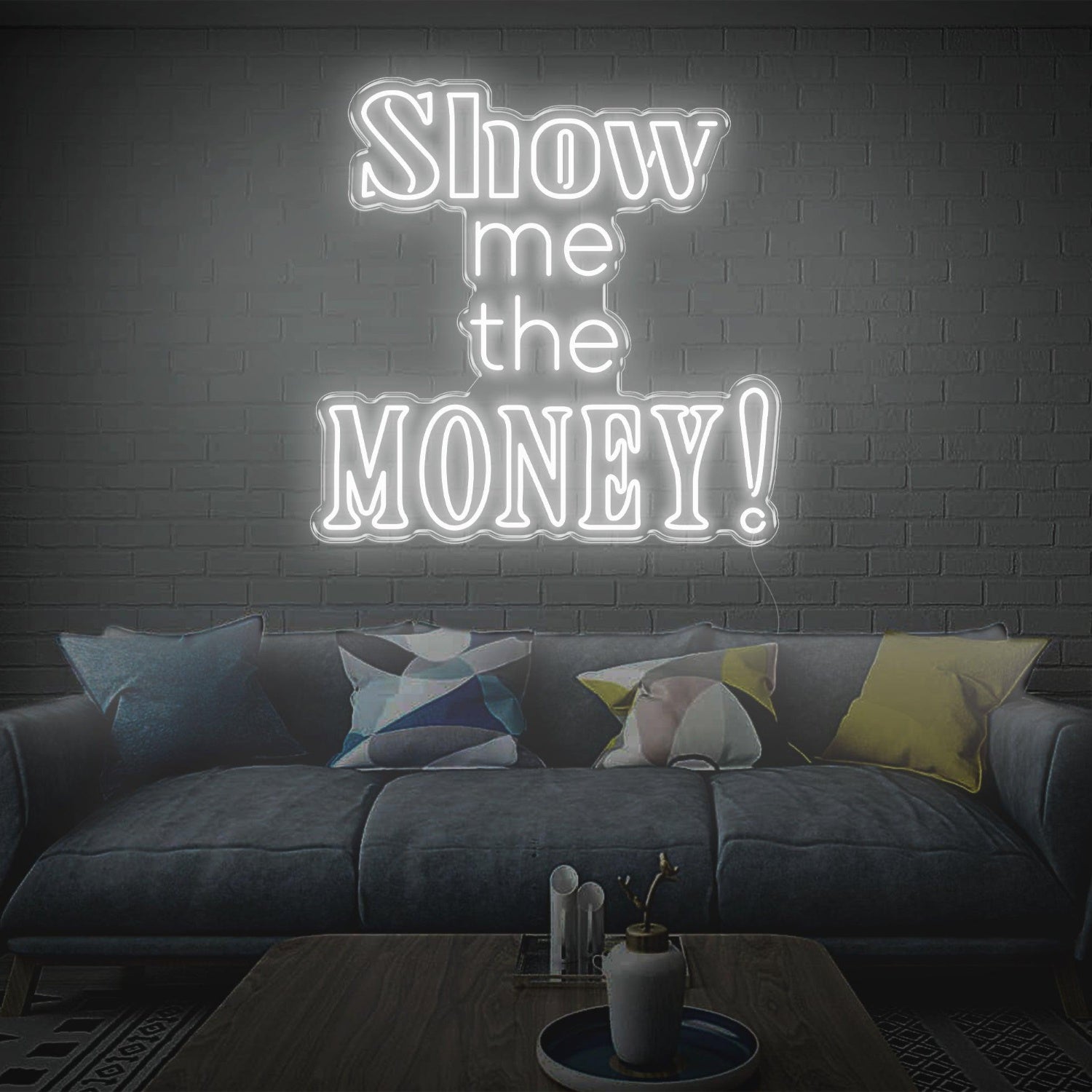 Show Me The Money Led Neon Sign Retro Orange Wall Decor For Home Bar | Shineneon
