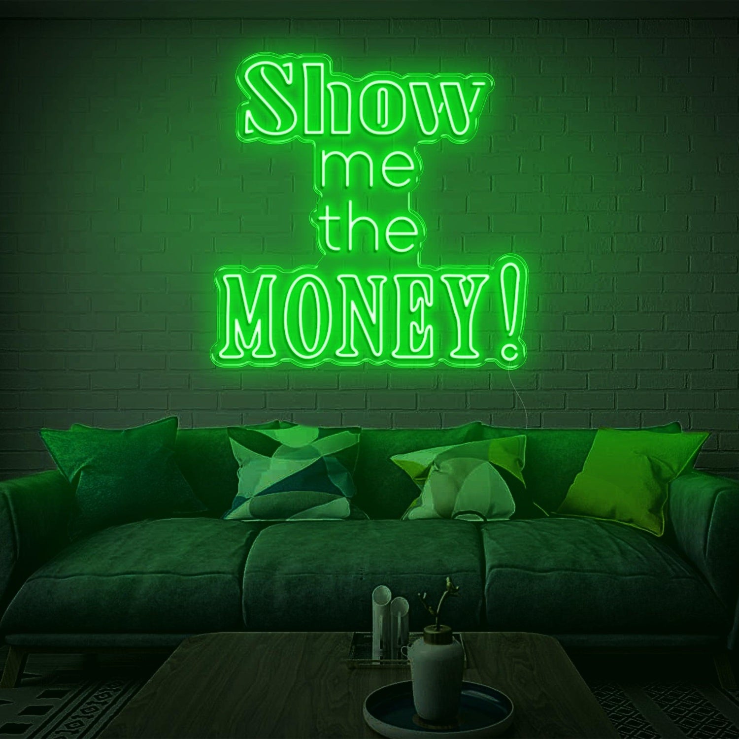 Show Me The Money Led Neon Sign Retro Orange Wall Decor For Home Bar | Shineneon