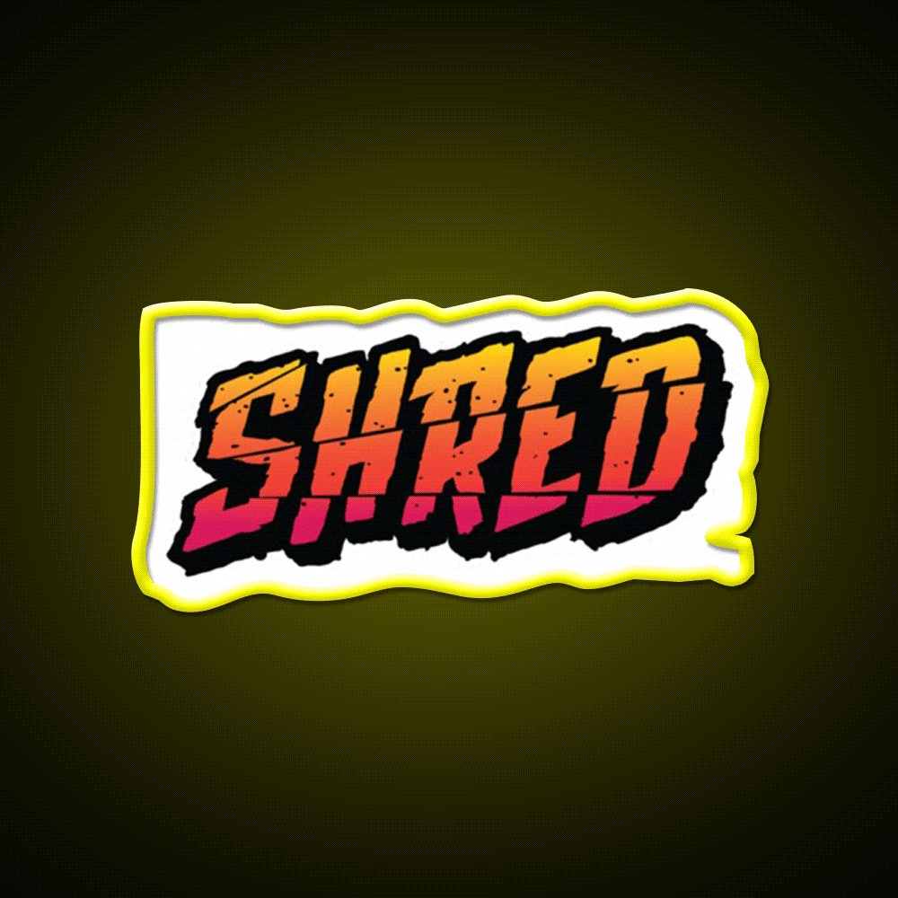 Shred Hemp Inspired Green Leaf Led Neon Sign Rgb Color - Custom LED neon sign front view