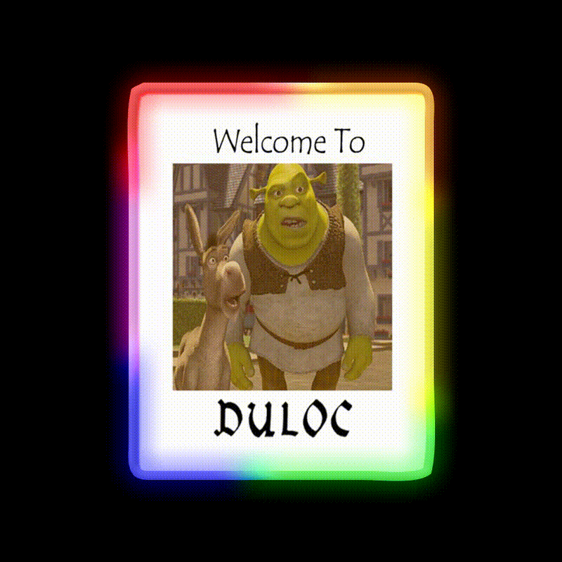 Shrek Welcome To Duloc Welcome Led Neon Sign Open Sign Rgb Color