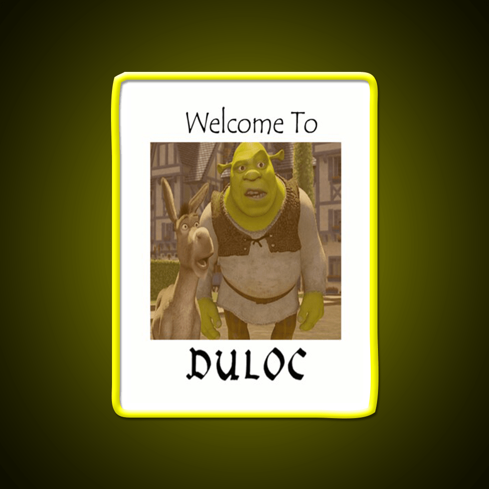 Shrek Welcome To Duloc Welcome Led Neon Sign Open Sign Rgb Color - Shineneon
