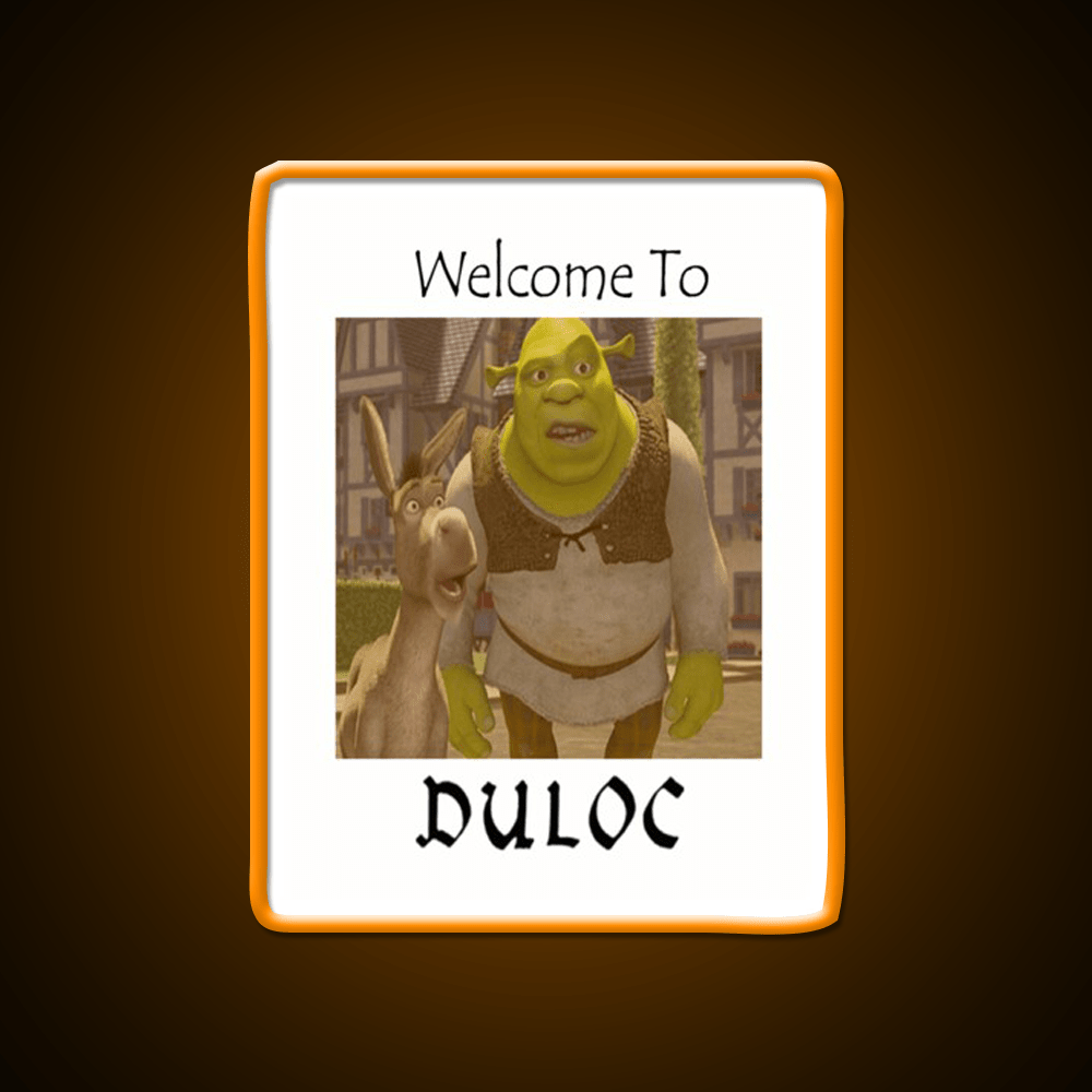 Shrek Welcome To Duloc Welcome Led Neon Sign Open Sign Rgb Color - Shineneon