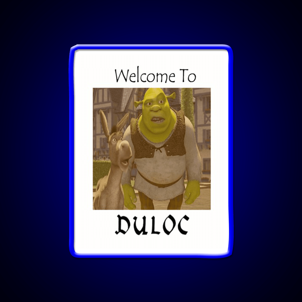 Shrek Welcome To Duloc Welcome Led Neon Sign Open Sign Rgb Color - Shineneon