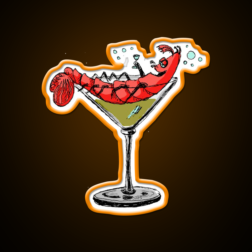 Shrimp Cocktail Bar Decor Led Neon Sign Rgb Color - LED neon sign view 6