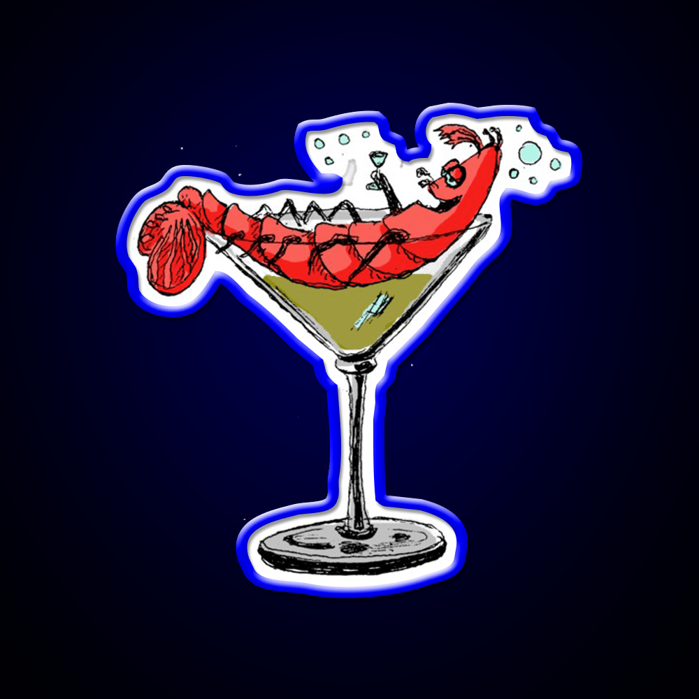 Shrimp Cocktail Bar Decor Led Neon Sign Rgb Color - Shineneon