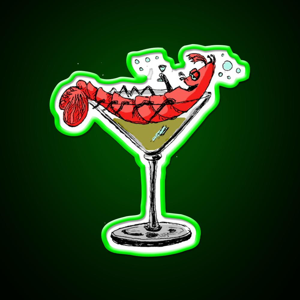 Shrimp Cocktail Bar Decor Led Neon Sign Rgb Color - Shineneon