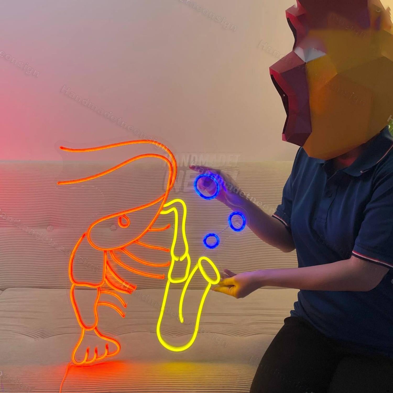 Shrimp Play Saxophone Led Neon Sign Music Led Neon Sign | Shineneon