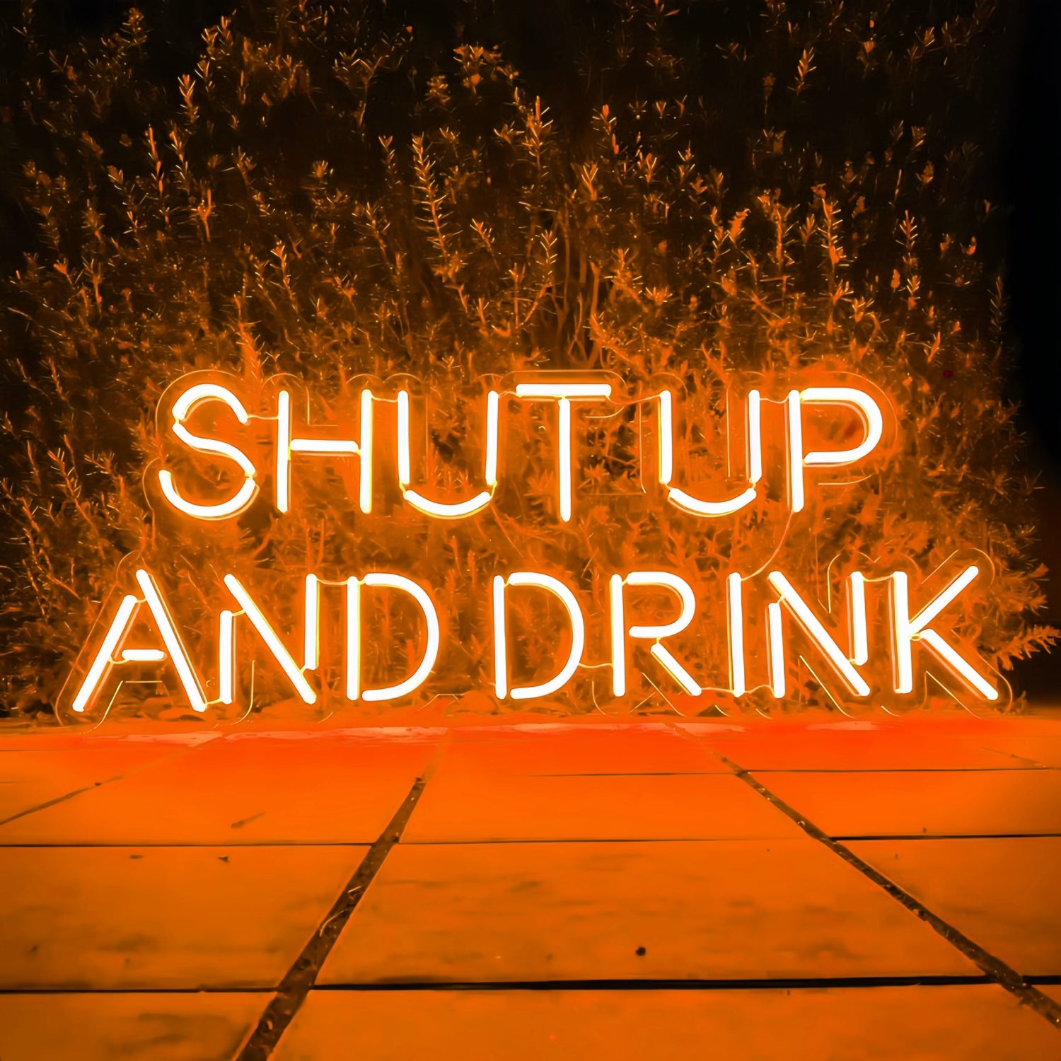 Shut Up And Drink Let The Good Times Flow Led Neon Sign | Shineneon