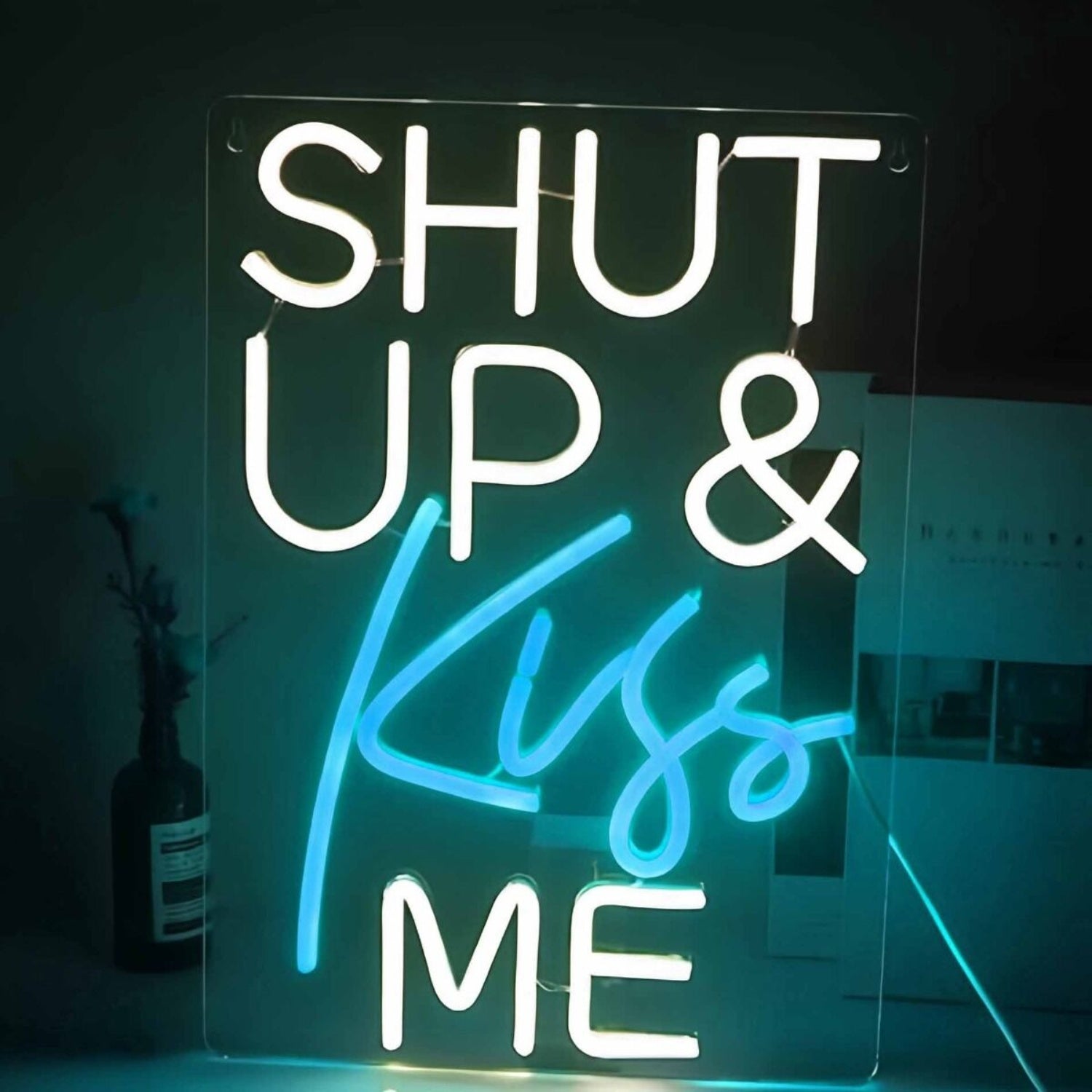 Shut Up And Kiss Me Spark Romance With Playful Neon | Shineneon