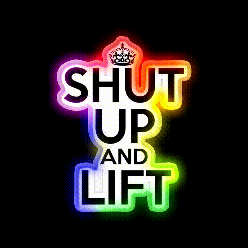 Shut Up And Lift Gym Fitness Led Neon Sign Rgb Color - LED neon sign close-up detail