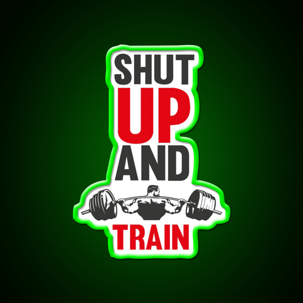 Shut Up And Train Gym Fitness Led Neon Sign Rgb Color - Shineneon