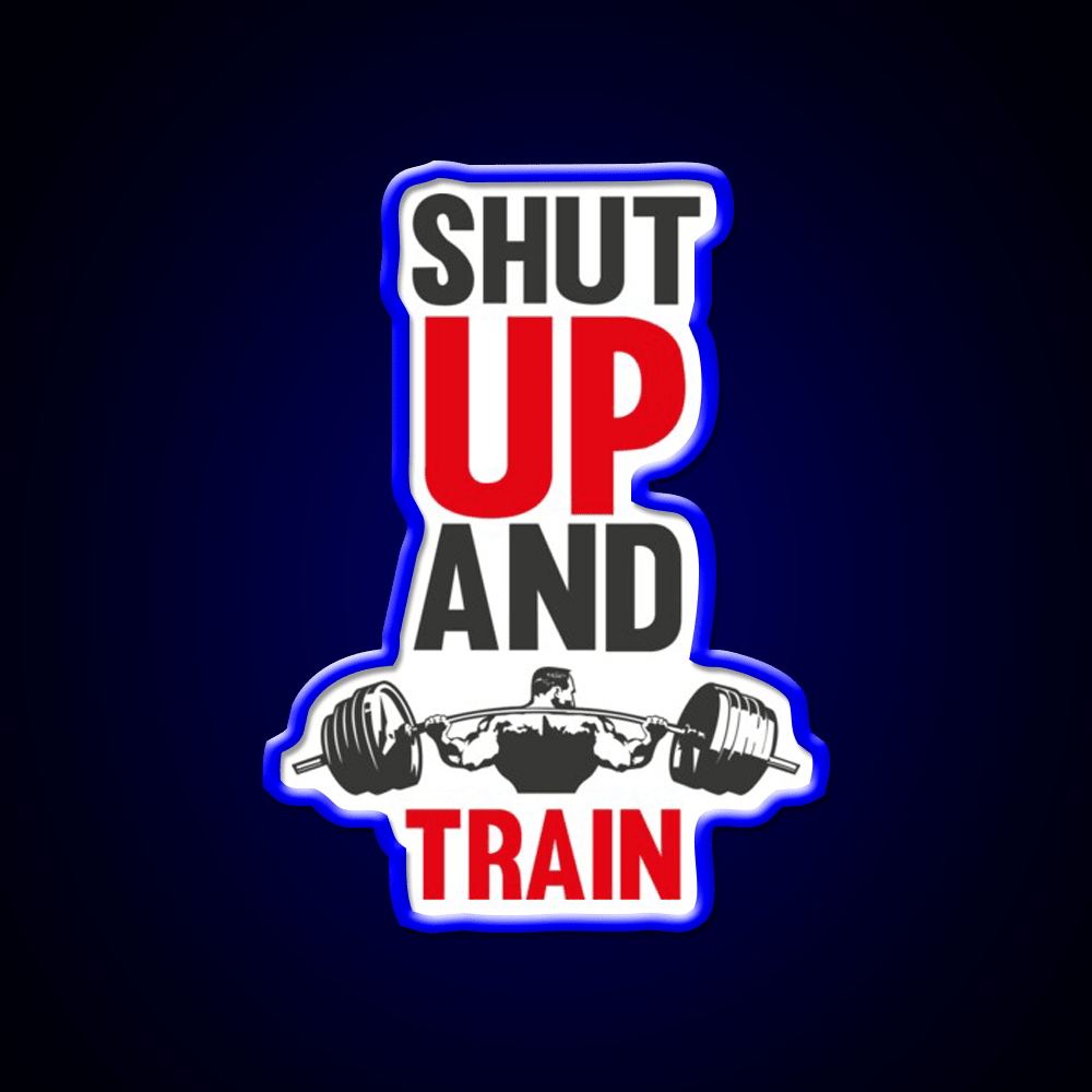 Shut Up And Train Gym Fitness Led Neon Sign Rgb Color - Shineneon