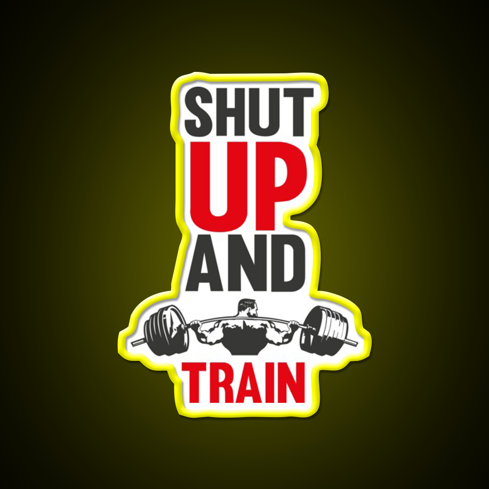 Shut Up And Train Gym Fitness Led Neon Sign Rgb Color - LED neon sign view 7