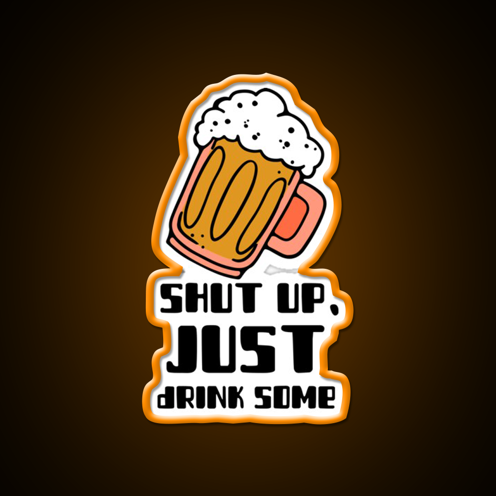 Shut Upjust Drink Some Man Cave Bar Led Neon Sign Rgb Color