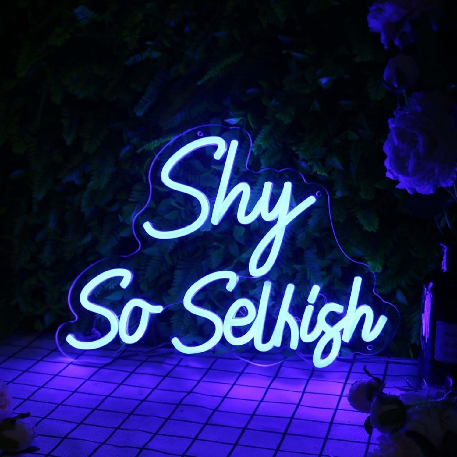Shy So Selfish Blue Led Neon Sign - Shineneon