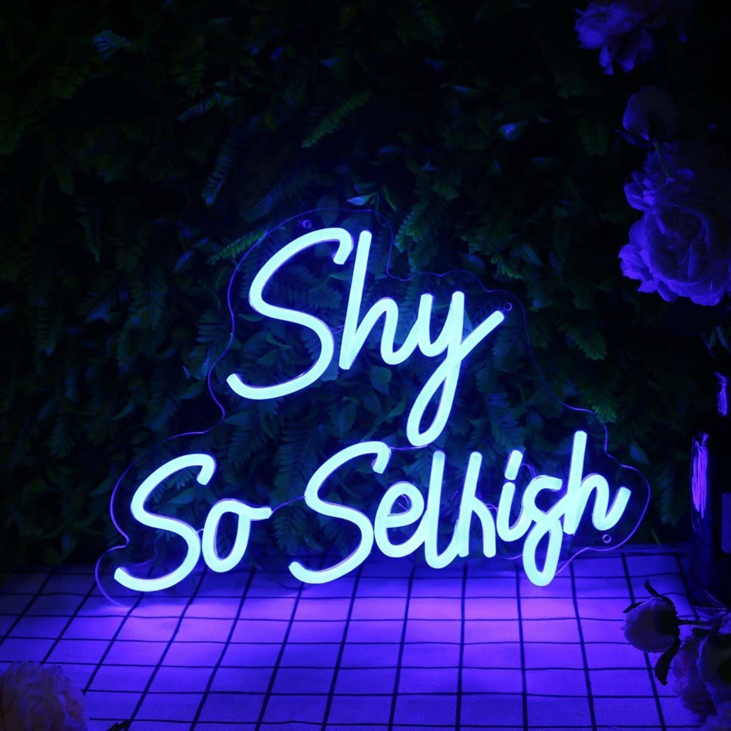 Shy So Selfish Blue Led Neon Sign - Shineneon