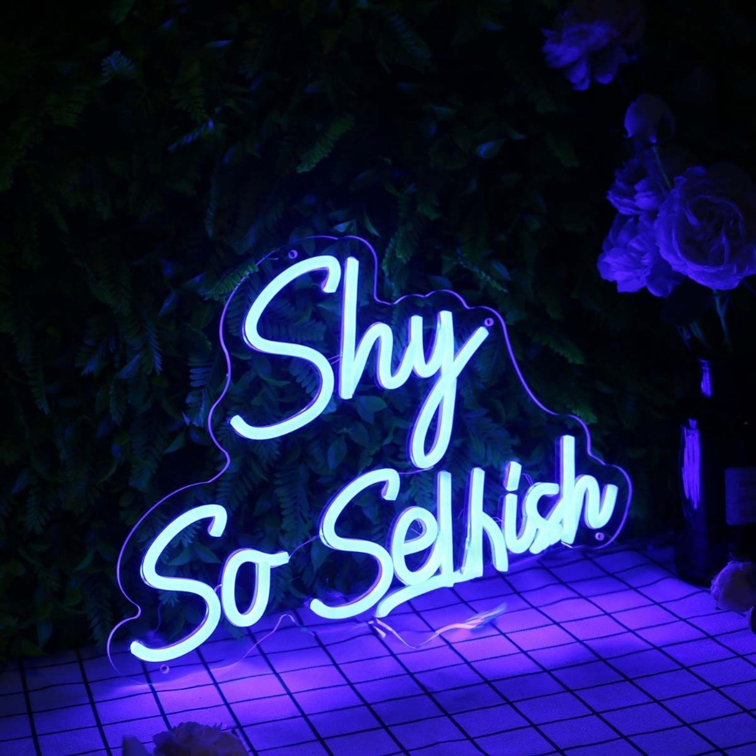Shy So Selfish Blue Led Neon Sign - Shineneon