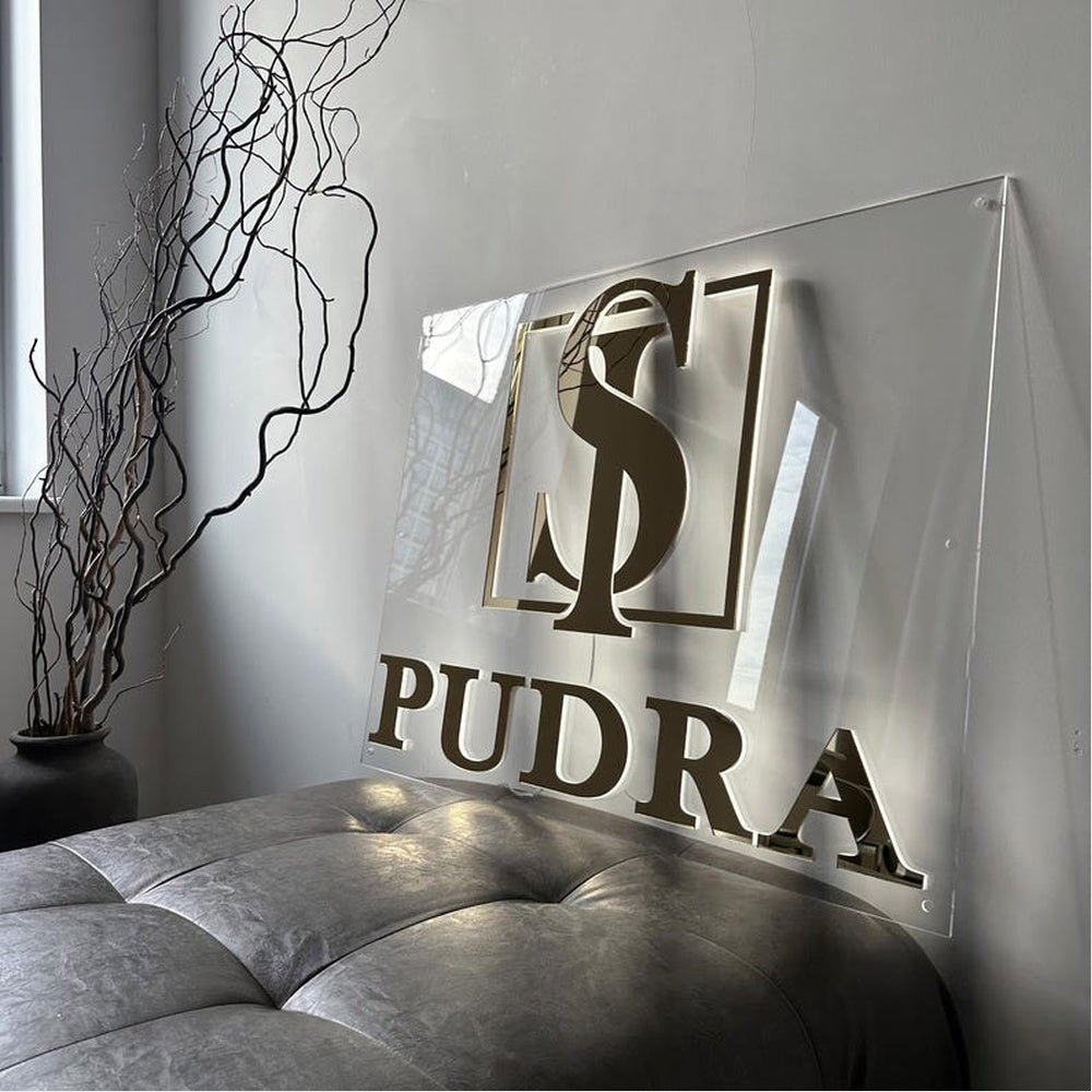 Si Pudra Acrylic Business Logo Sign - Shineneon