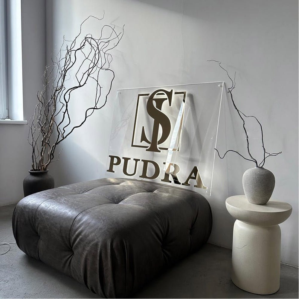 Si Pudra Acrylic Business Logo Sign - Shineneon