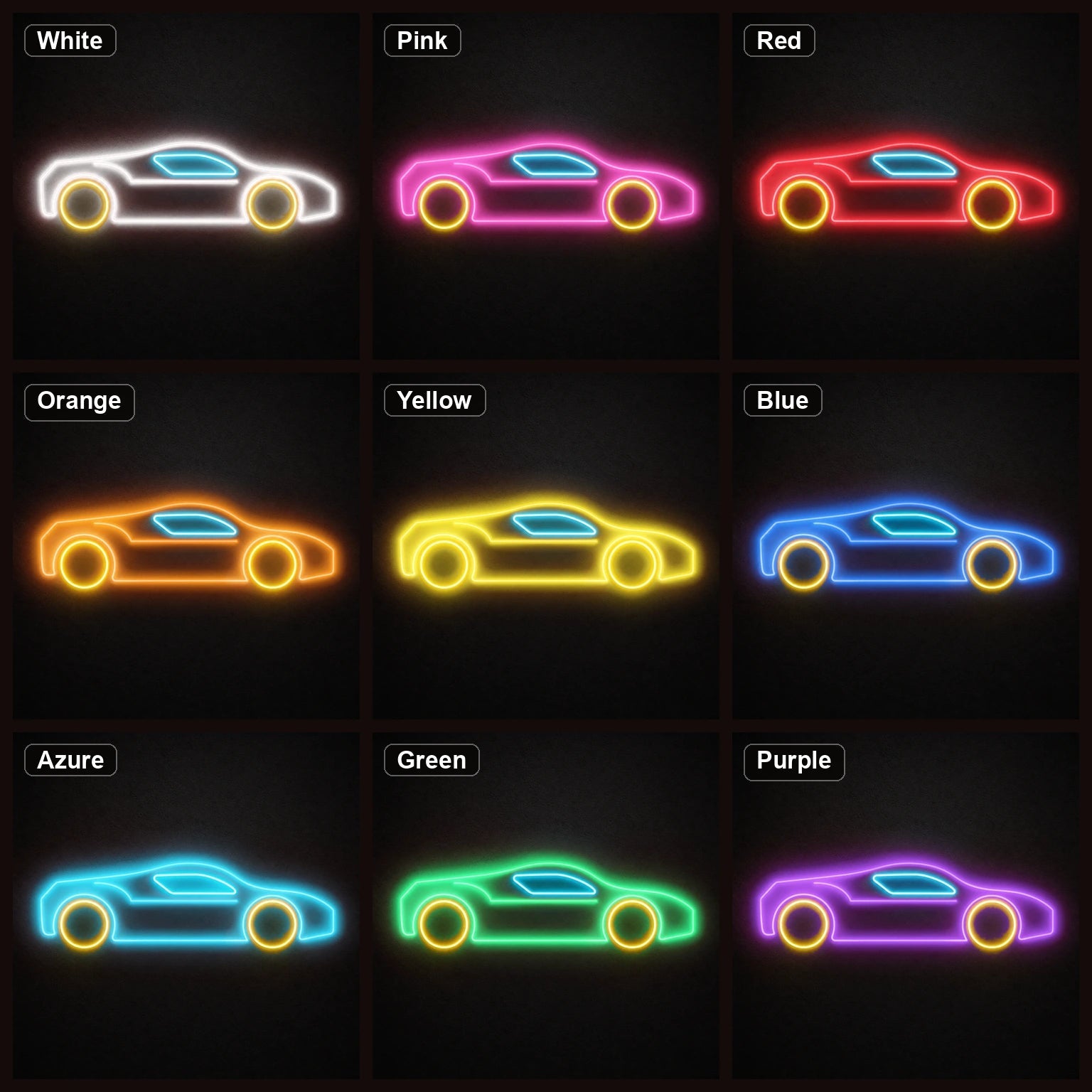 Side Profile Sports Car LED Neon Sign Garage Man Cave Neon Sign - Shineneon