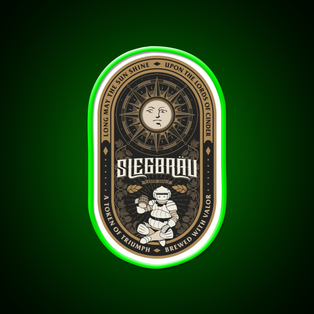 Siegbrau Label A Token Of Triumph Beer Bar Decor Led Neon Sign Rgb Color - LED neon sign view 8
