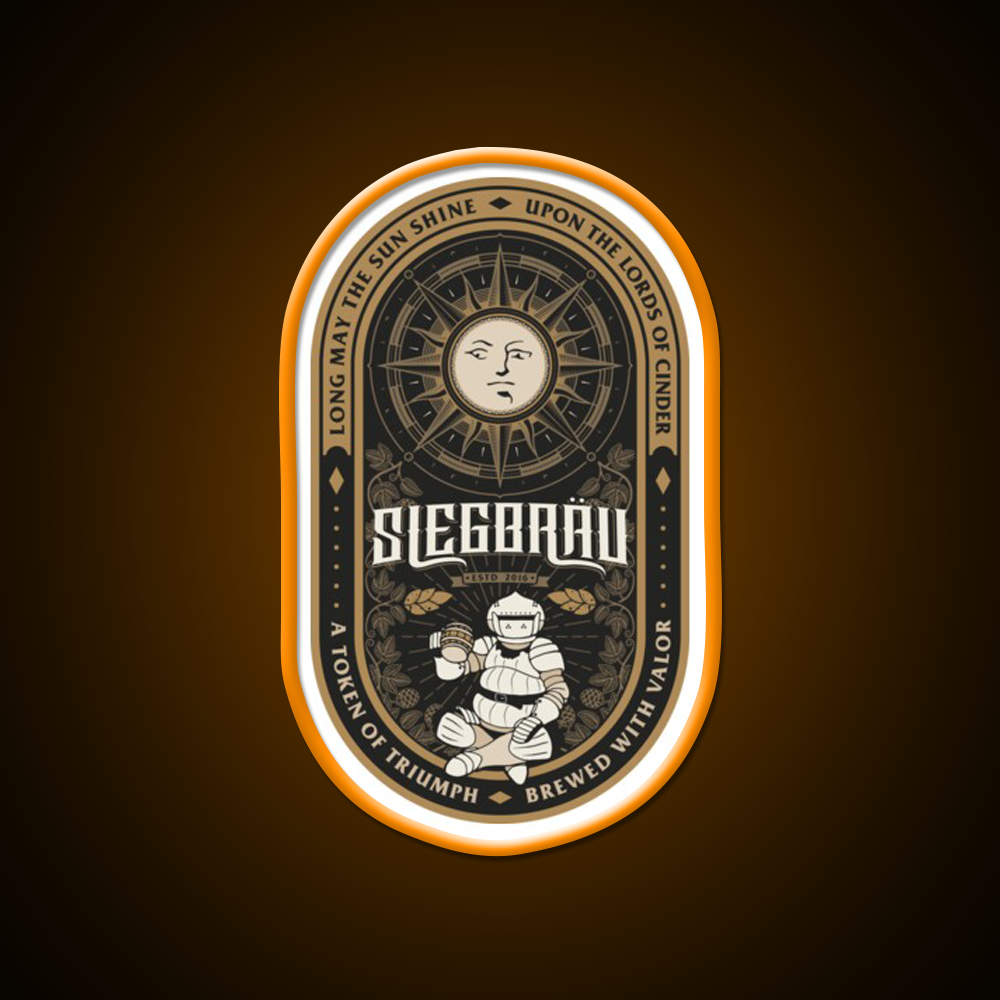 Siegbrau Label A Token Of Triumph Beer Bar Decor Led Neon Sign Rgb Color - LED neon sign view 6
