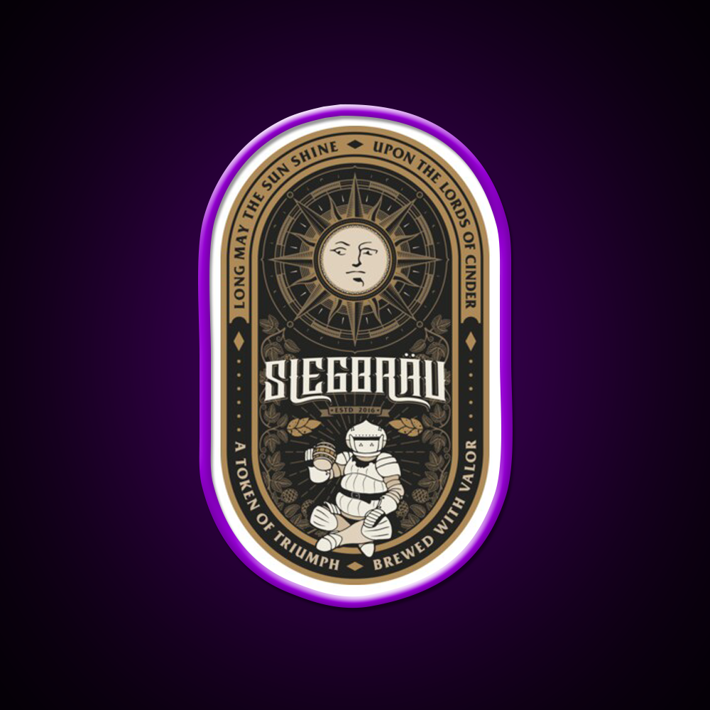 Siegbrau Label A Token Of Triumph Beer Bar Decor Led Neon Sign Rgb Color - LED neon sign view 9