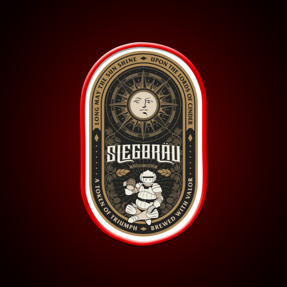 Siegbrau Label A Token Of Triumph Beer Bar Decor Led Neon Sign Rgb Color - LED neon sign view 10