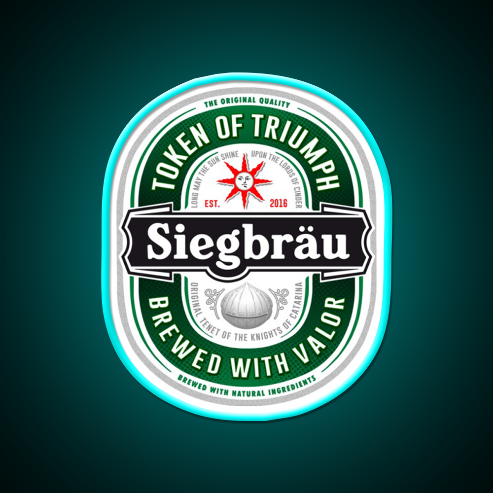 Siegbrau Label The Original Tenet Beer Bar Decor Led Neon Sign Rgb Color - Size and dimension reference