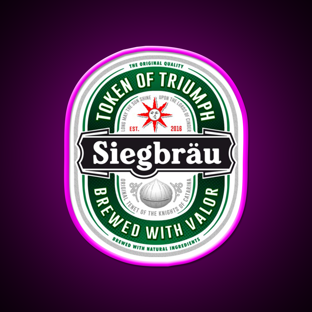 Siegbrau Label The Original Tenet Beer Bar Decor Led Neon Sign Rgb Color - Neon sign mounted on wall in room