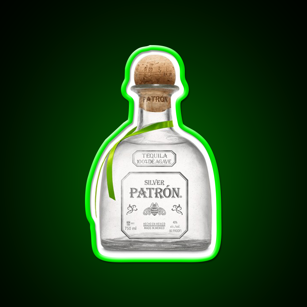 Silver Patron Bottle Beer Bar Decor Led Neon Sign Rgb Color - LED neon sign view 8