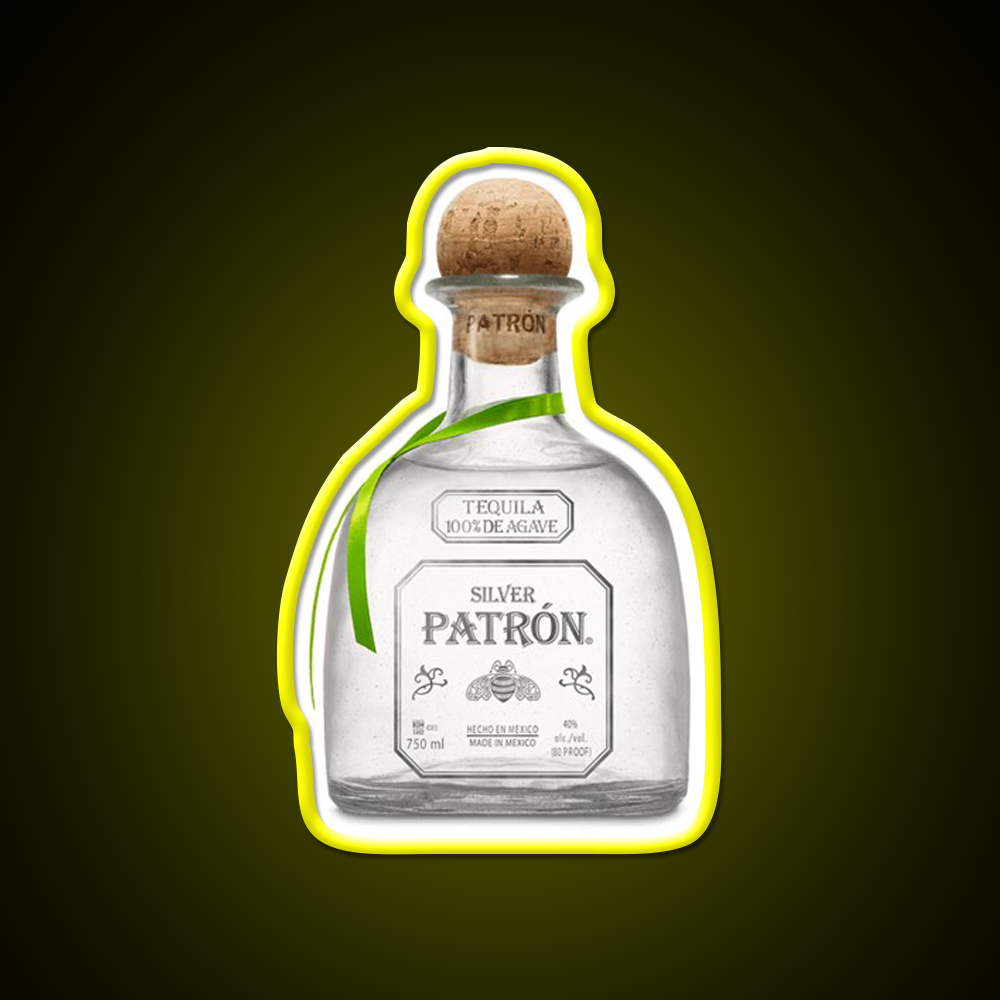 Silver Patron Bottle Beer Bar Decor Led Neon Sign Rgb Color - LED neon sign view 7