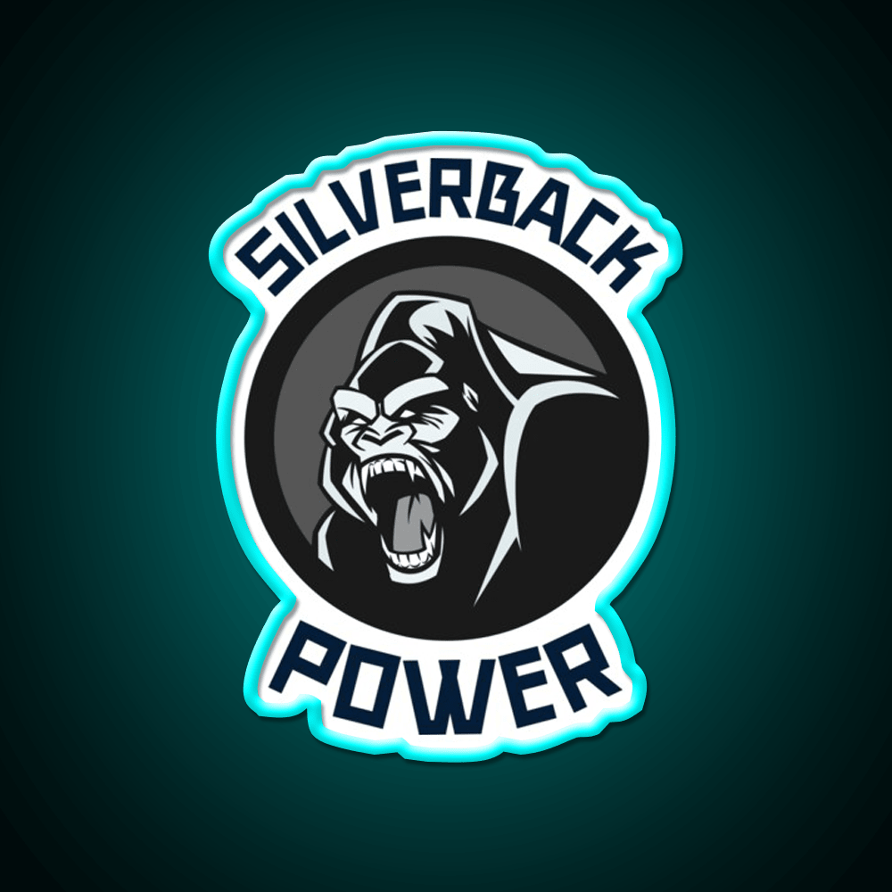 Silverback Gorilla Gym Fitness Led Neon Sign Rgb Color - Shineneon