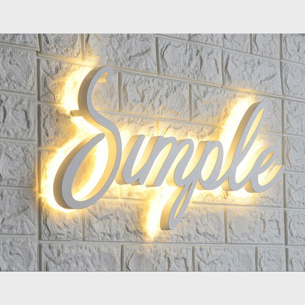 Simple 3D Backlit Channel Letters Led Light Sign