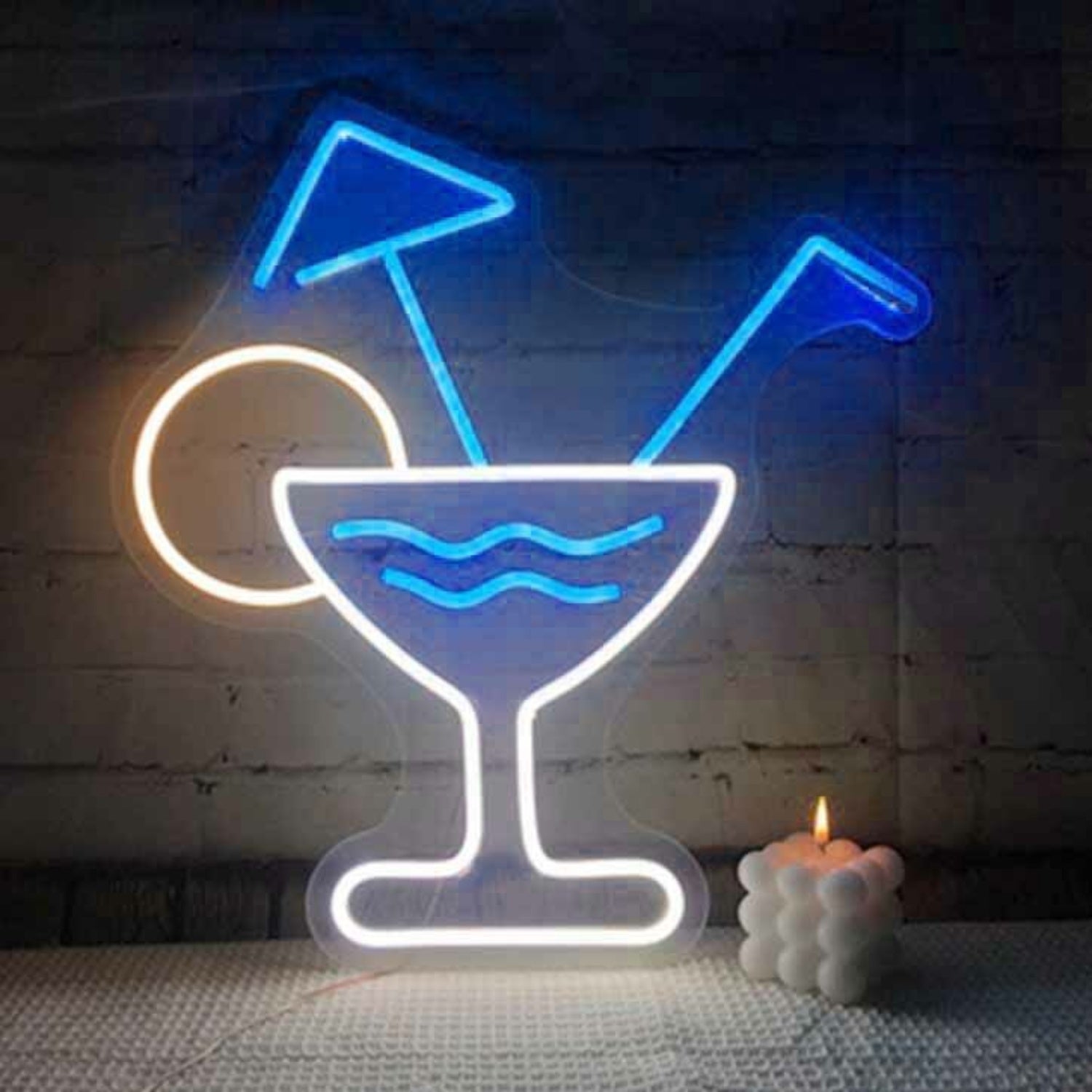 Simple Cocktail Glass Bar Led Neon Sign | Shineneon
