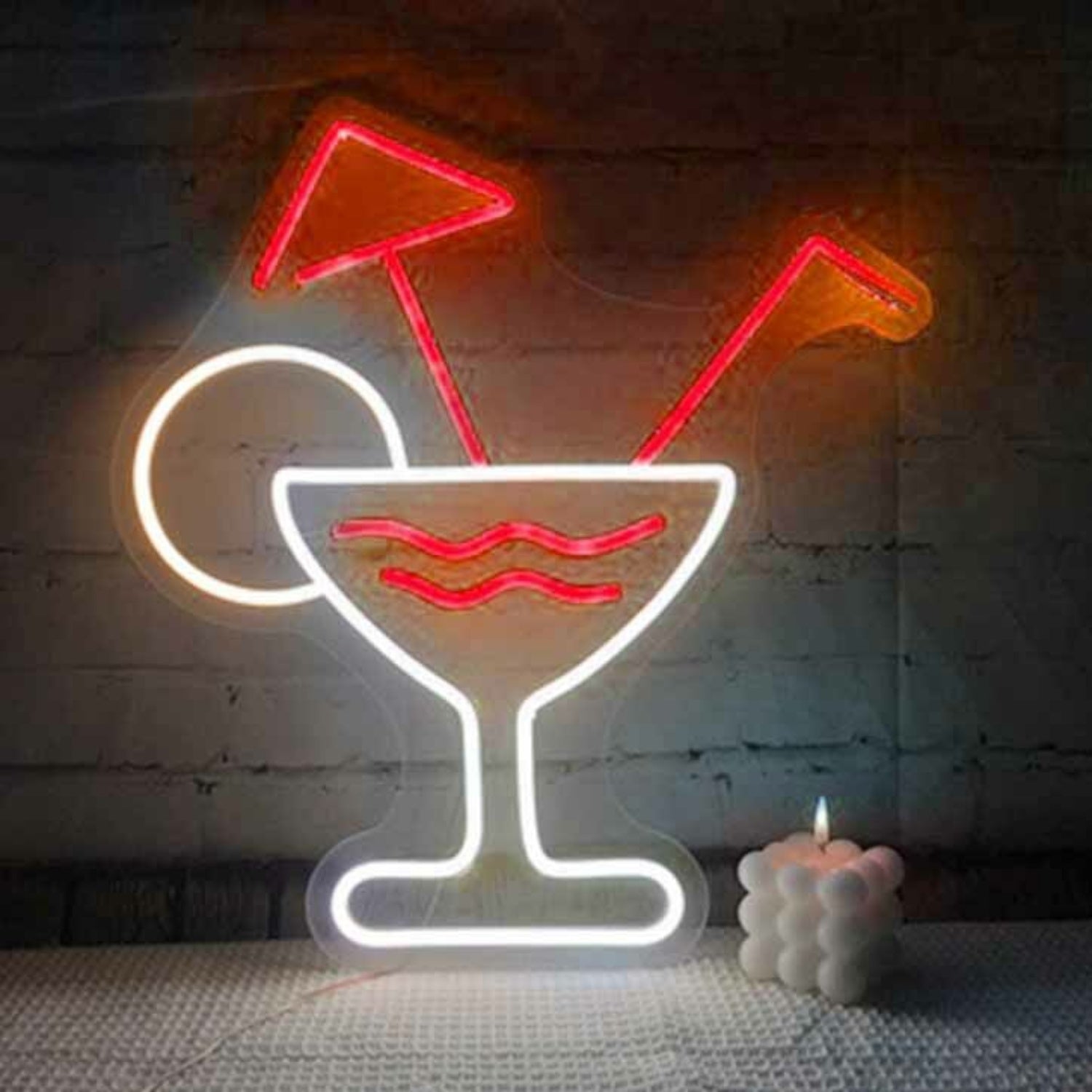 Simple Cocktail Glass Bar Led Neon Sign | Shineneon