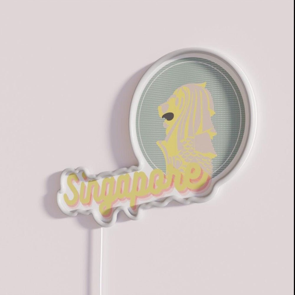 Singapore And Merlion Rgb Led Neon Sign - Shineneon