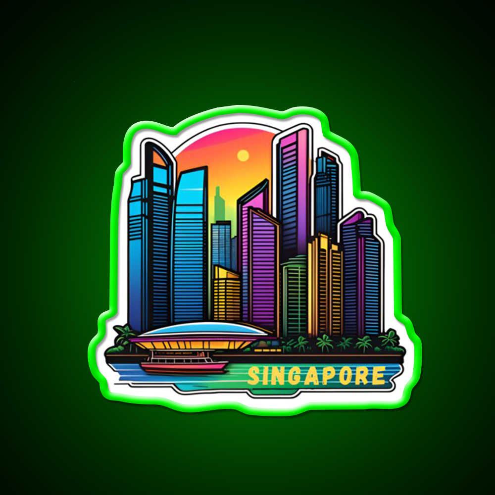 Singapore Retro Asian Cultural Led Neon Sign Rgb Color - LED neon sign view 8