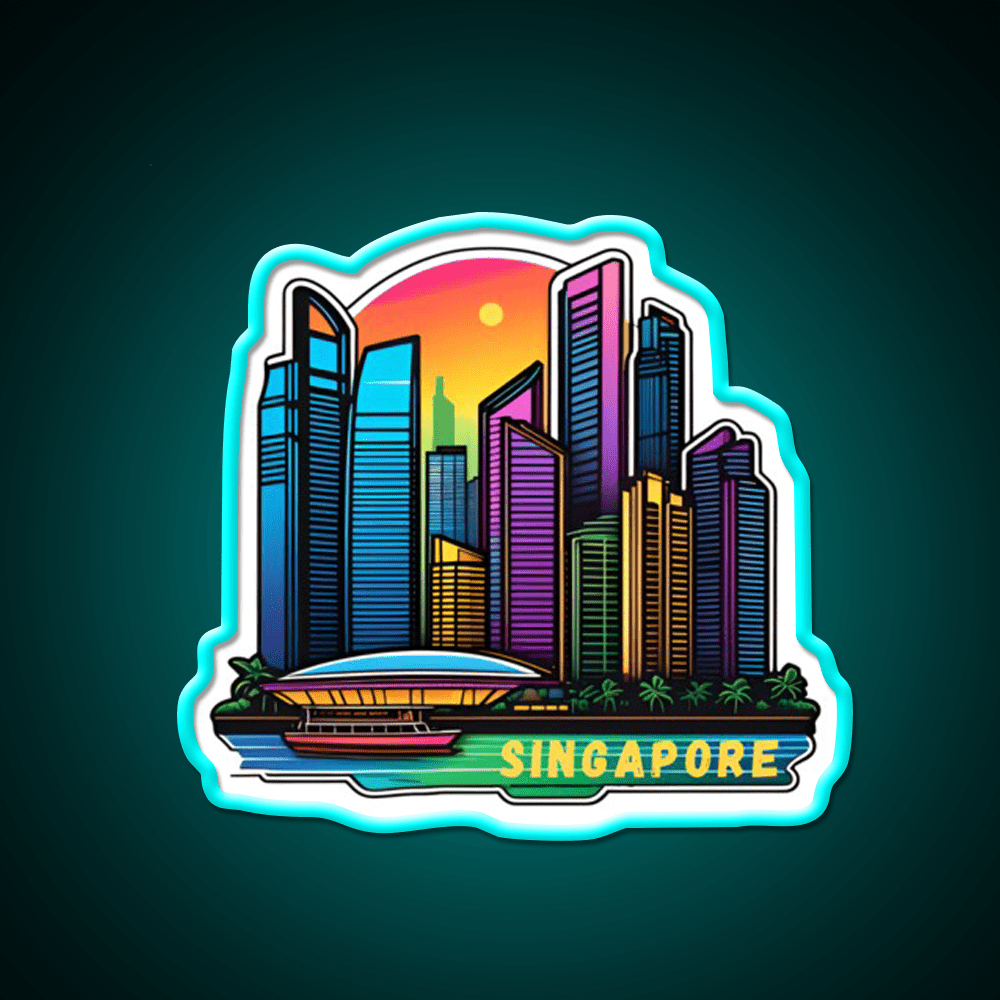 Singapore Retro Asian Cultural Led Neon Sign Rgb Color - Shineneon