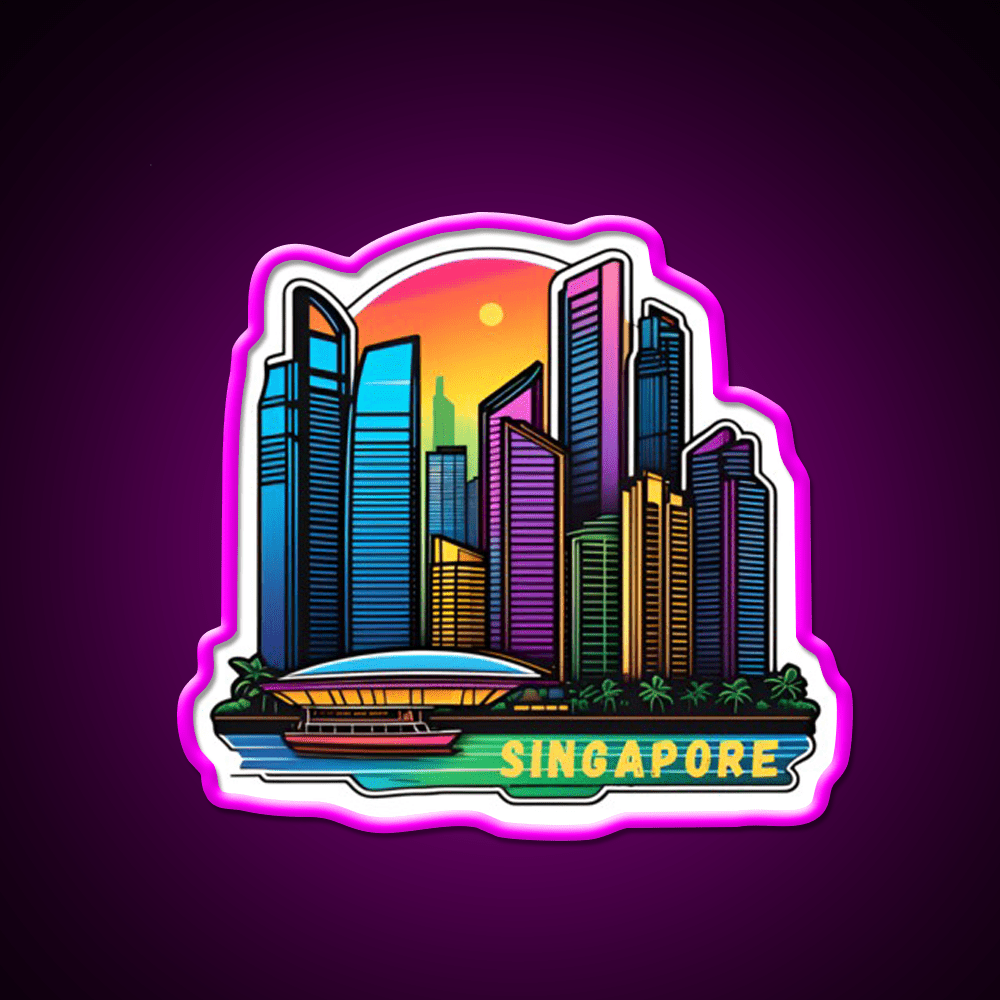 Singapore Retro Asian Cultural Led Neon Sign Rgb Color - Shineneon