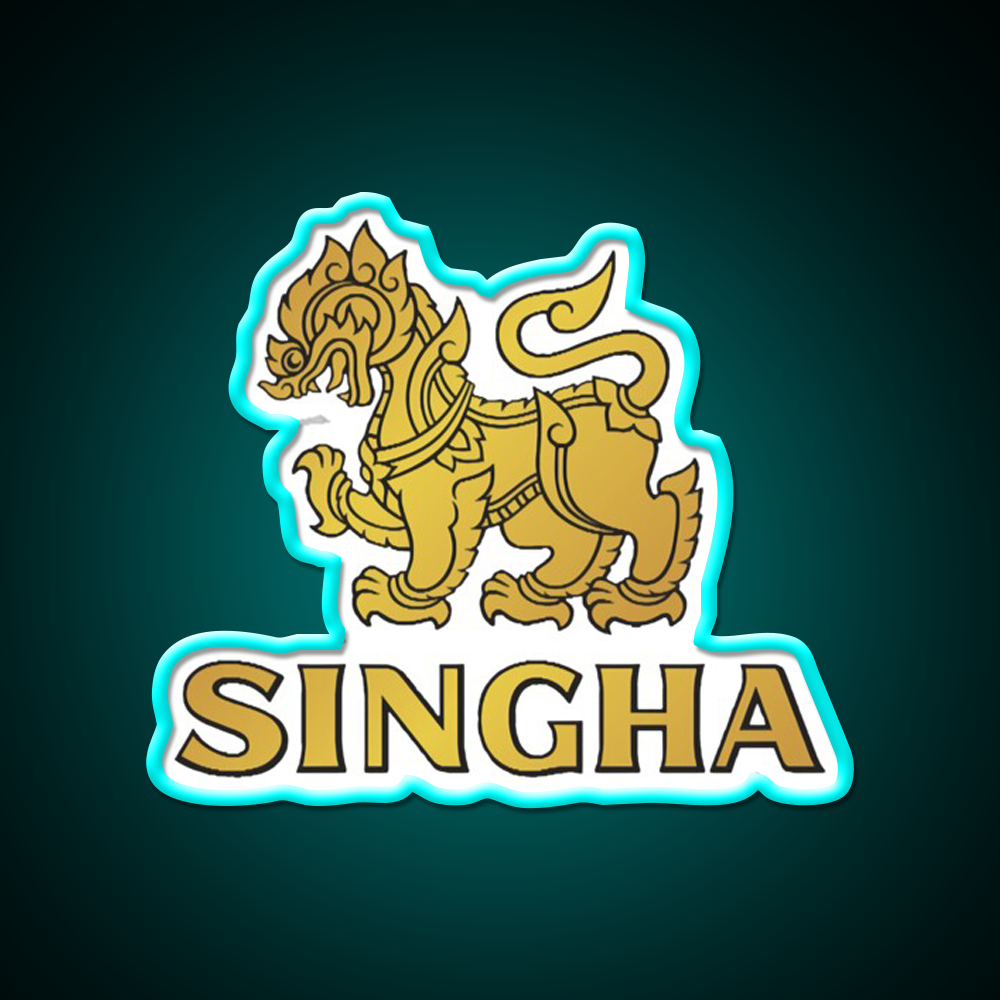 Singha For Fans Beer Bar Decor Led Neon Sign Rgb Color - Size and dimension reference