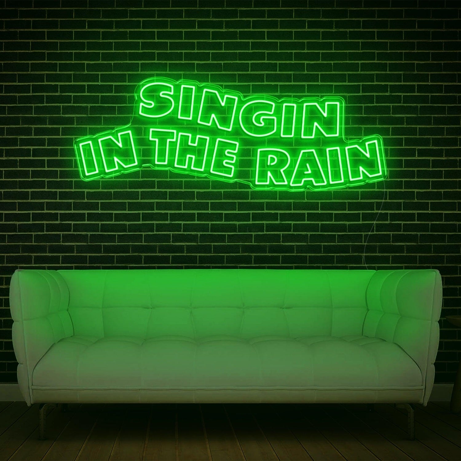 Singing In The Rain Retro Yellow Led Neon Sign For Artistic Indoor Wall Decor | Shineneon