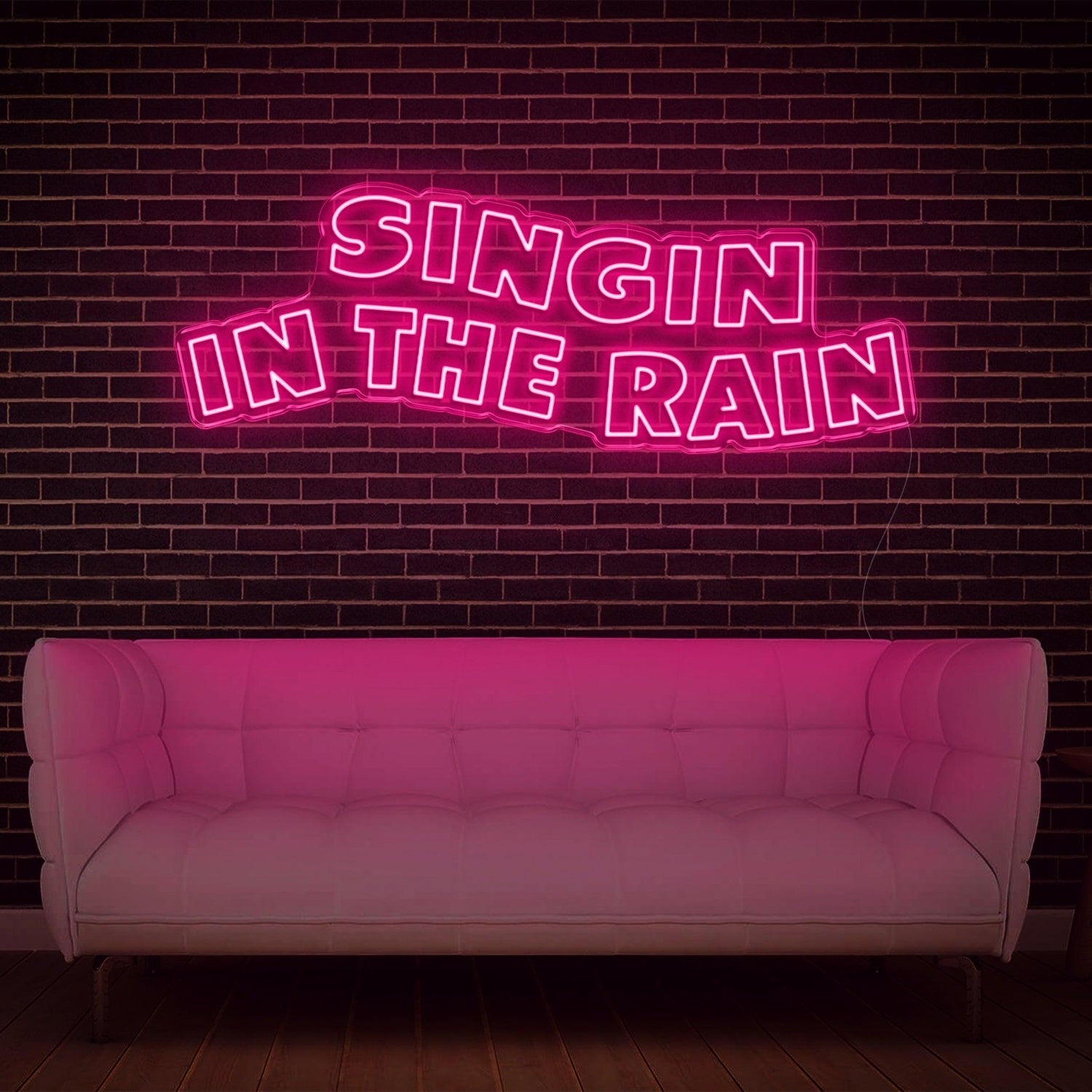 Singing In The Rain Retro Yellow Led Neon Sign For Artistic Indoor Wall Decor | Shineneon