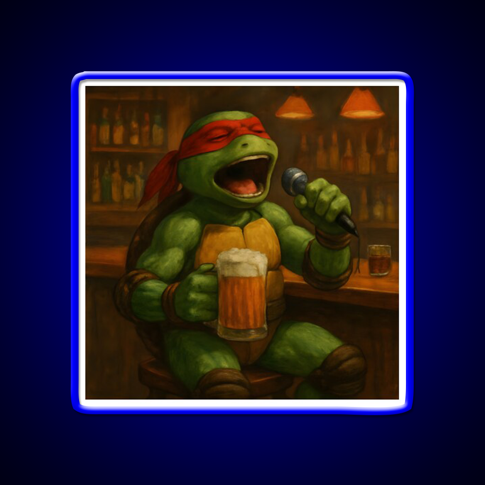 Singing Turtle Ninja At The Bar Man Cave Bar Led Neon Sign - LED neon sign view 5