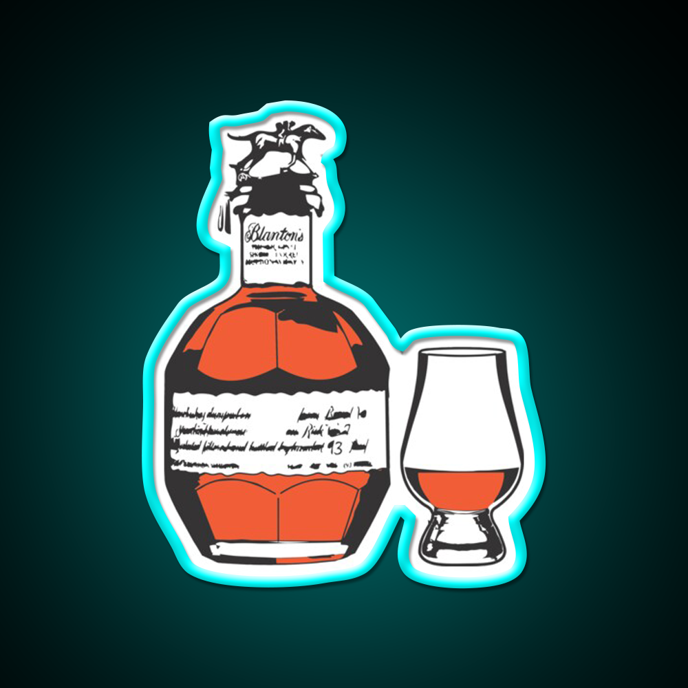 Single Barrel Bourbon Whiskey Drink Bar Led Neon Sign Rgb Color