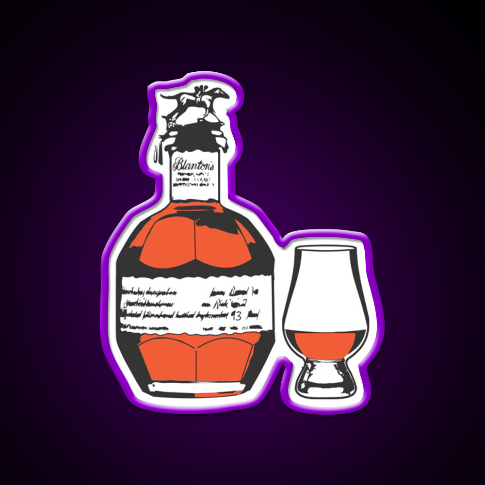 Single Barrel Bourbon Whiskey Drink Bar Led Neon Sign Rgb Color