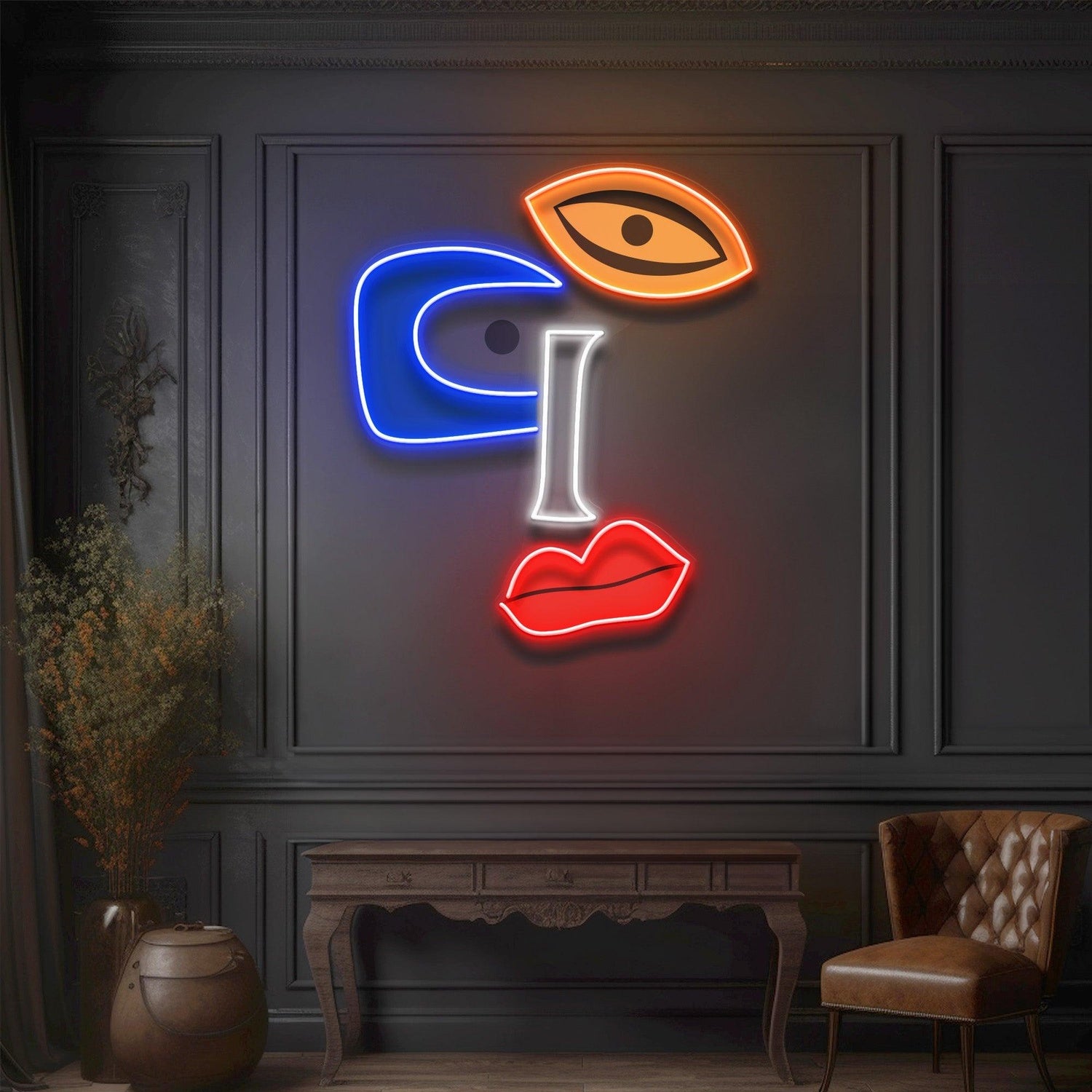 Single Face Element Multicolor Uv Printed Led Neon Sign For Home Art Studio Cafe Bar | Shineneon