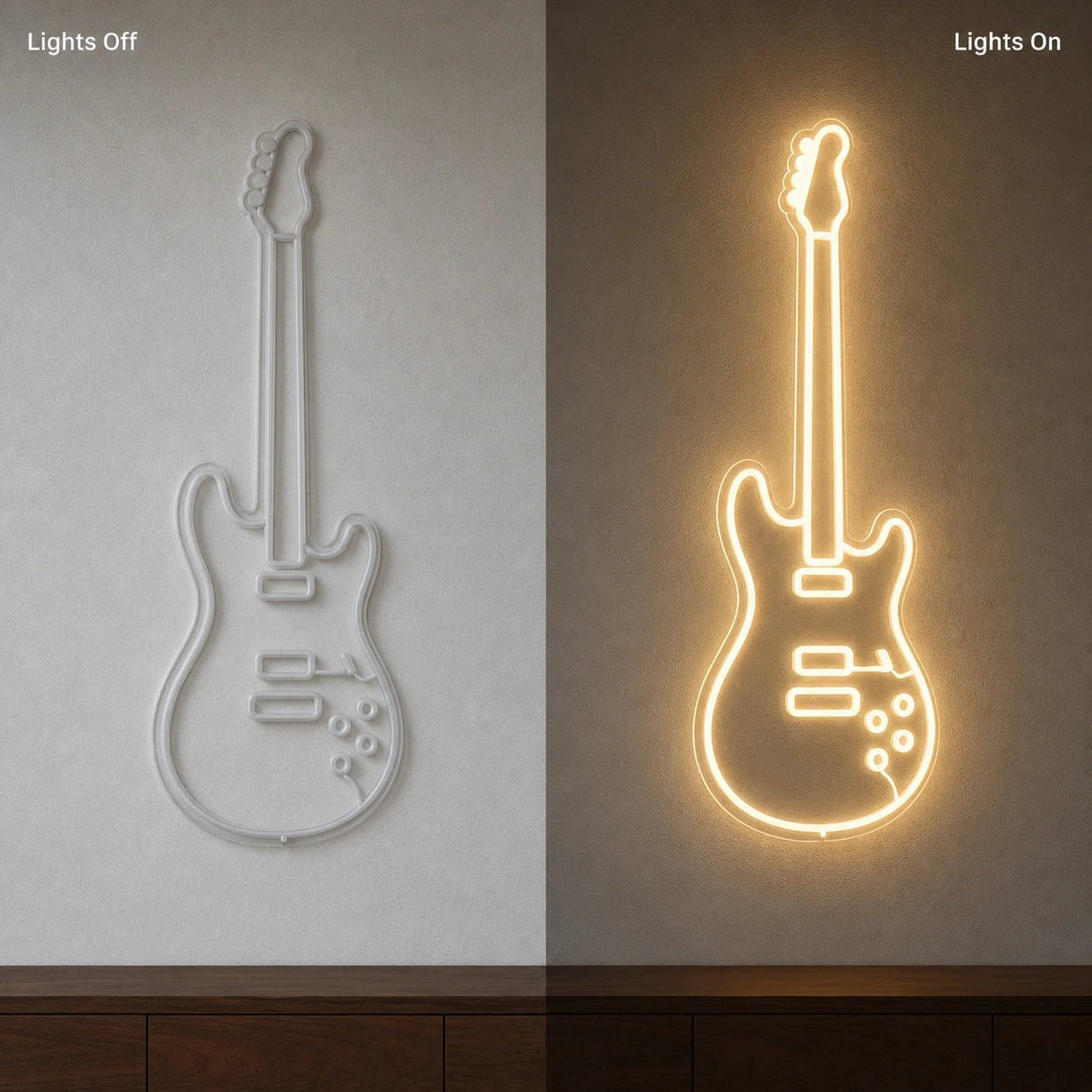 Single Line Electric Guitar LED Neon Sign - Shineneon
