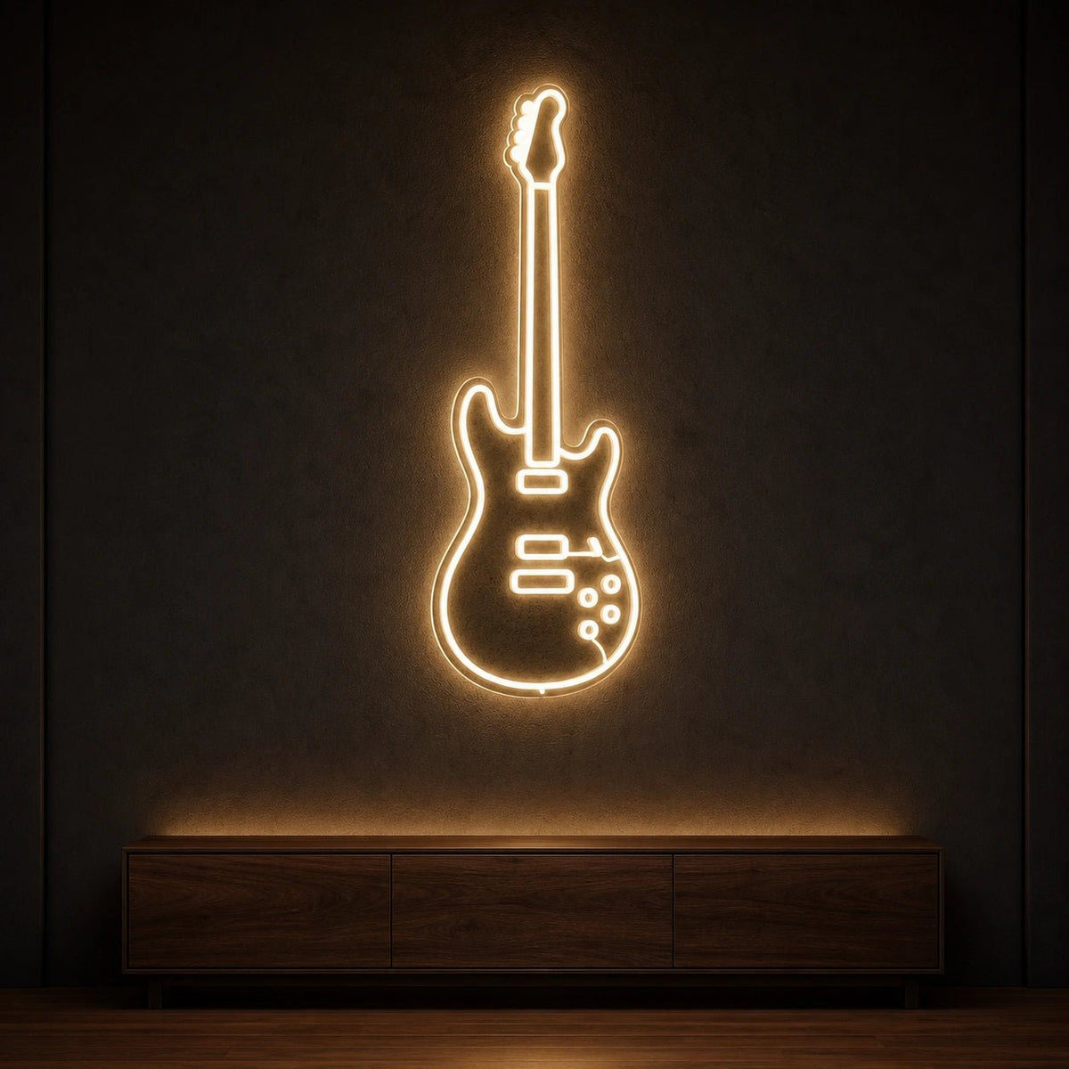 Single Line Electric Guitar LED Neon Sign Garage Man Cave Neon Sign - Shineneon